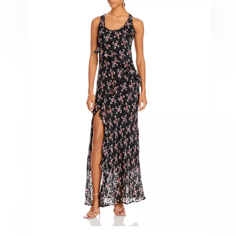 LOVESHACKFANCY Floral slit maxi dress